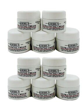 Kiehl's 10 Piece Ultra Facial Cream 0.5 oz / 7 ml Each Travel Size New